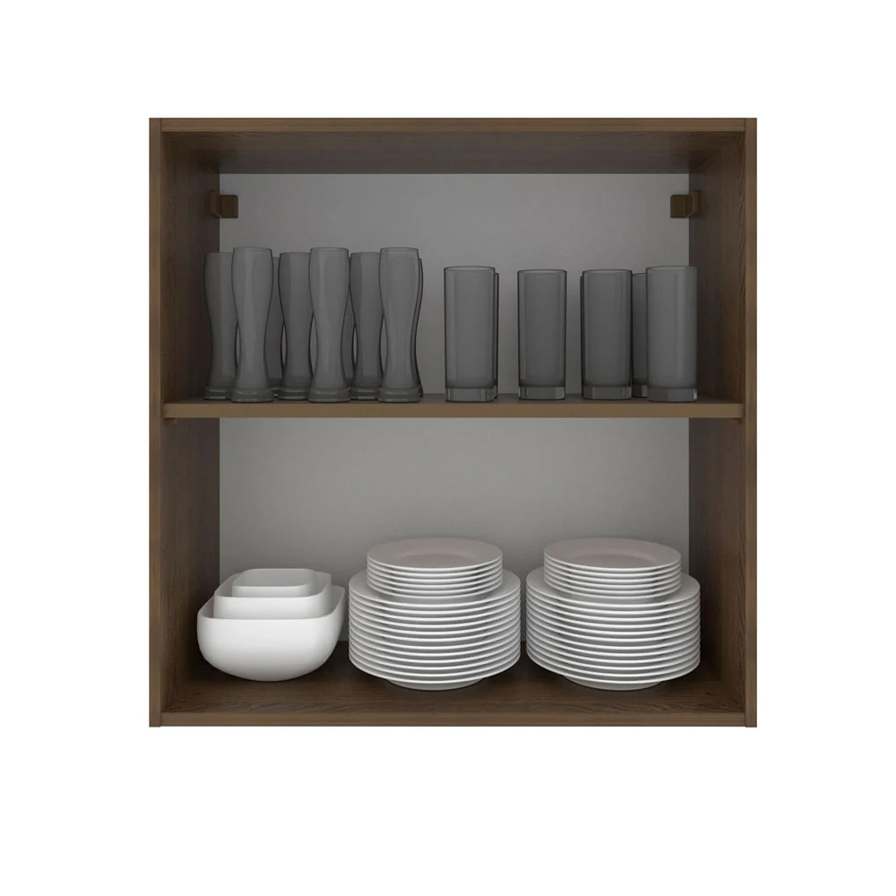 Armário Aéreo 70 cm 2 Portas Rustic/Branco Stella Madesa - Image 3