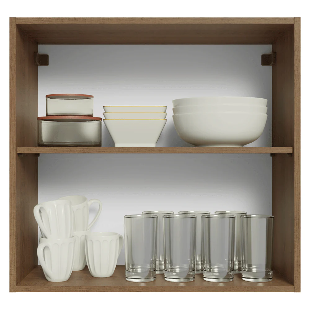 Armário Aéreo 70 cm 2 Portas Rustic/Crema Vik Madesa - Image 4