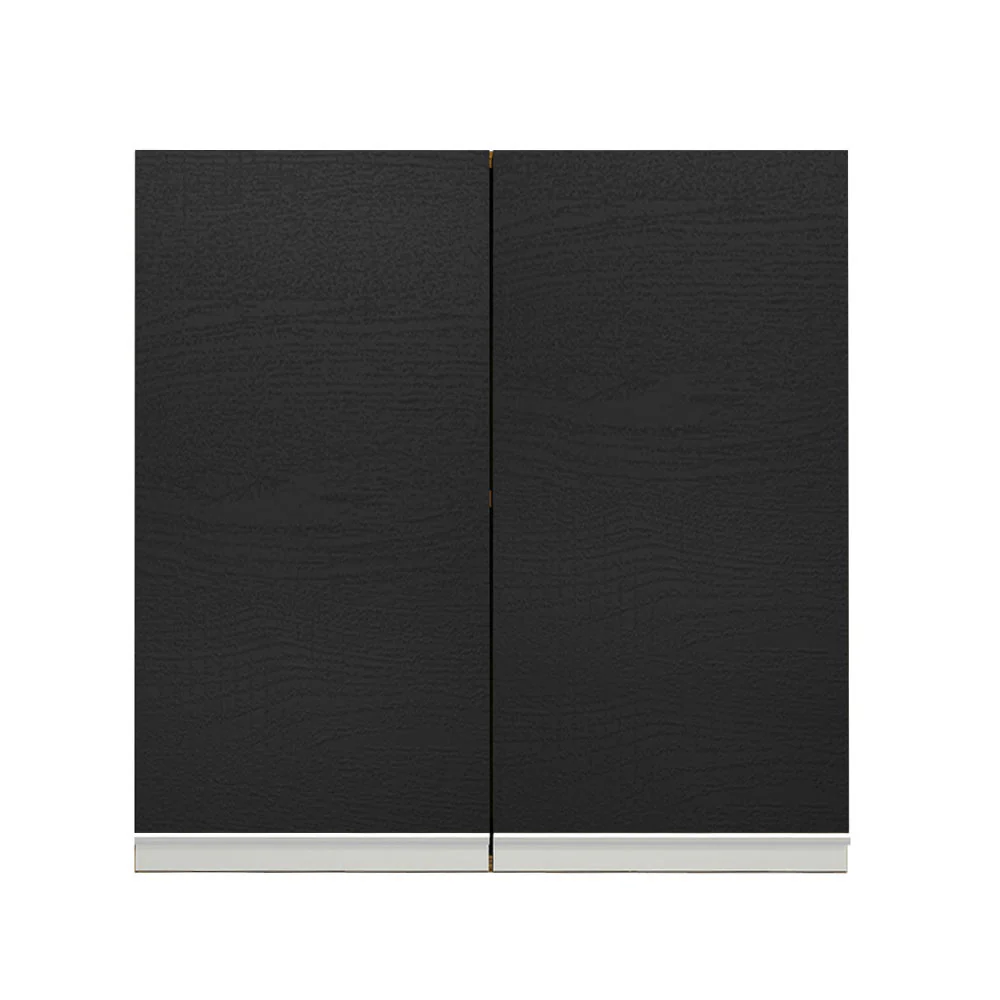 Armário Aéreo 70 cm 2 Portas Rustic/Preto Glamy Madesa - Image 6