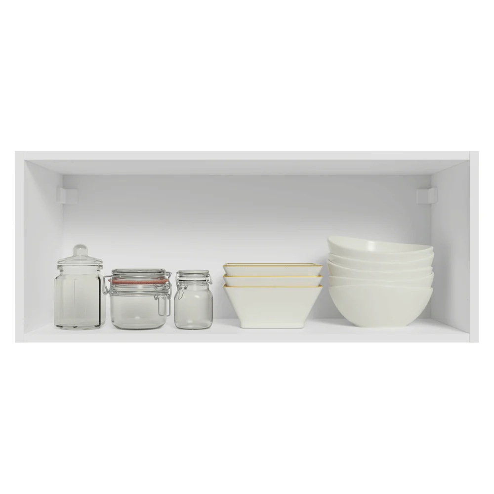 Armário Aéreo 80 cm 1 Porta Basculante Branco/Cinza Vik Madesa - Image 4