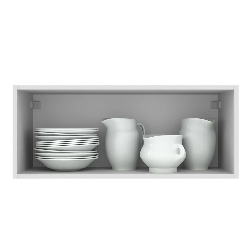 Armário Aéreo 80 cm 1 Porta Basculante Branco/Crema Agata Madesa - Image 3
