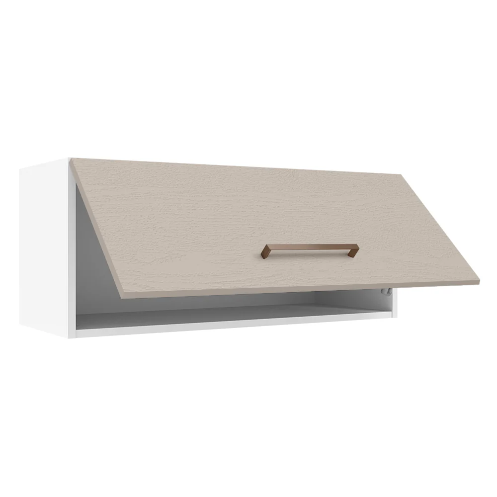 Armário Aéreo 80 cm 1 Porta Basculante Branco/Crema Agata Madesa - Image 4