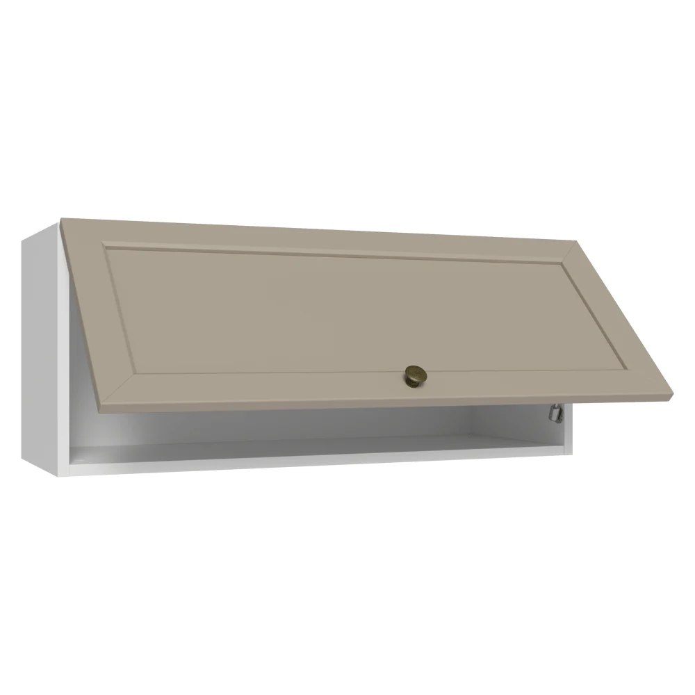Armário Aéreo 80 cm 1 Porta Basculante Branco/Crema Vik Madesa - Image 7
