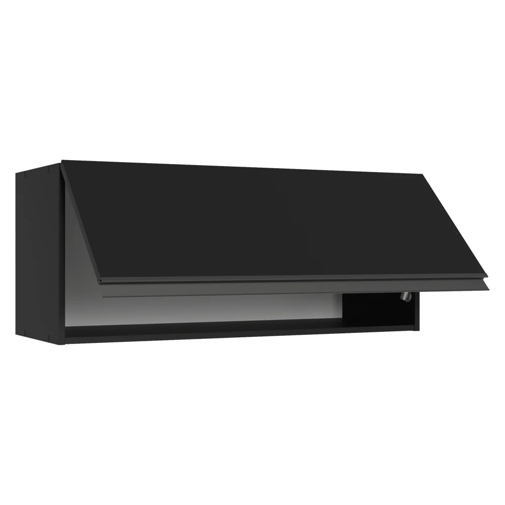 Armário Aéreo 80 cm 1 Porta Basculante Preto Nice Madesa - Image 7