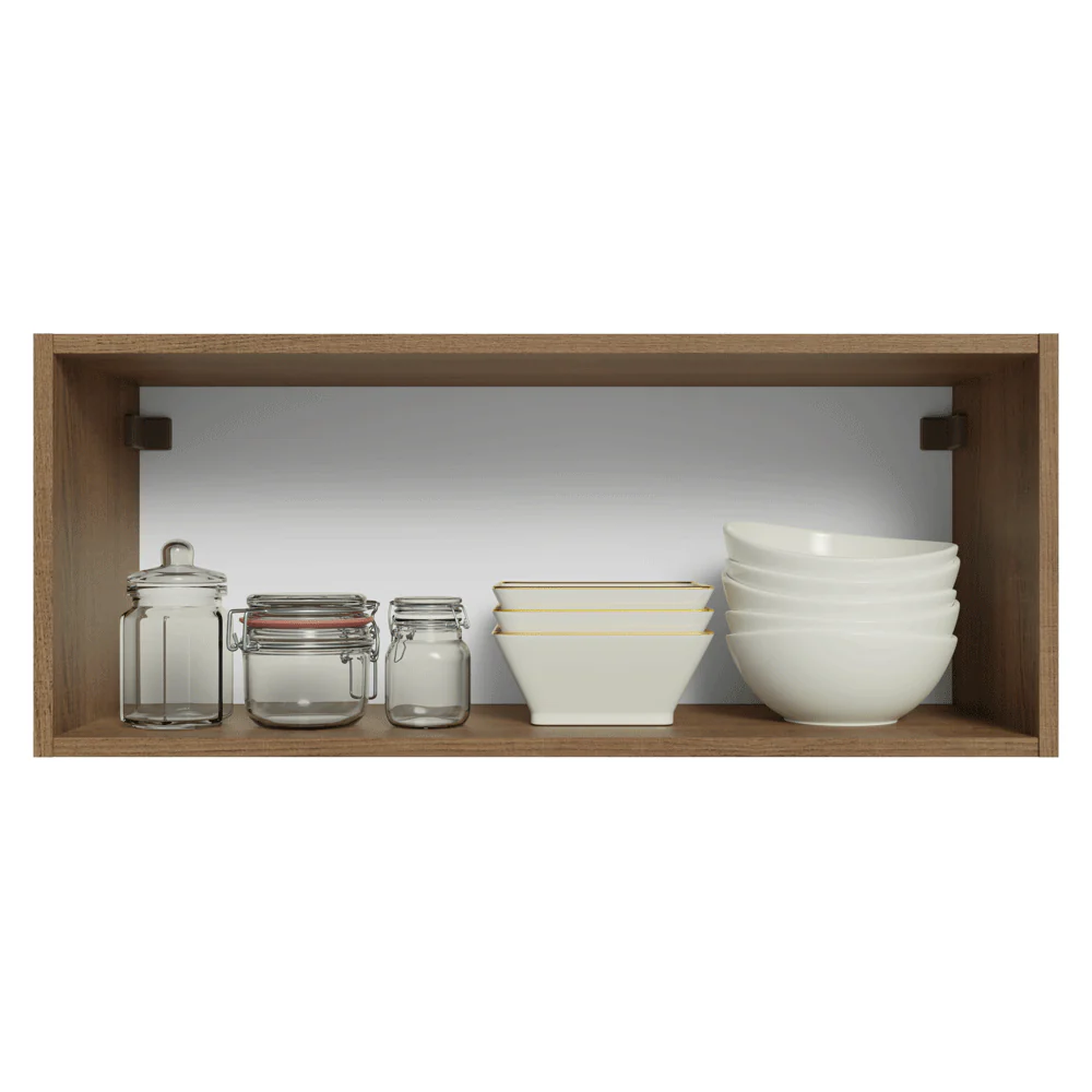 Armário Aéreo 80 cm 1 Porta Basculante Rustic/Crema Vik Madesa - Image 4