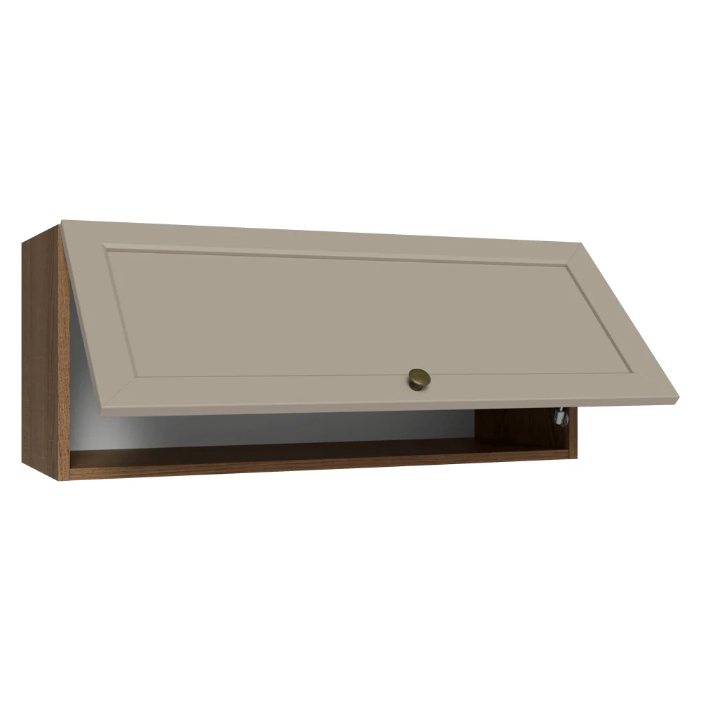 Armário Aéreo 80 cm 1 Porta Basculante Rustic/Crema Vik Madesa - Image 7