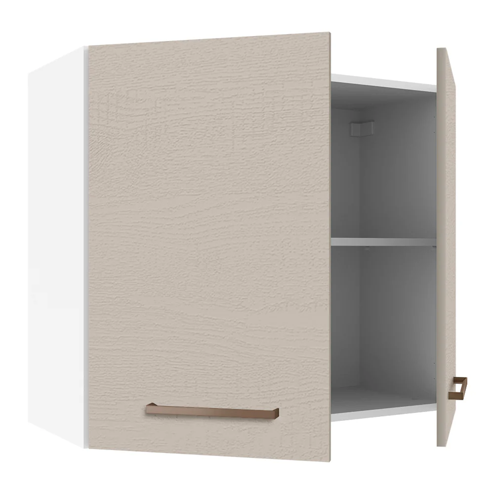 Armário Aéreo 80 cm 2 Portas Branco/Crema Agata Madesa - Image 4