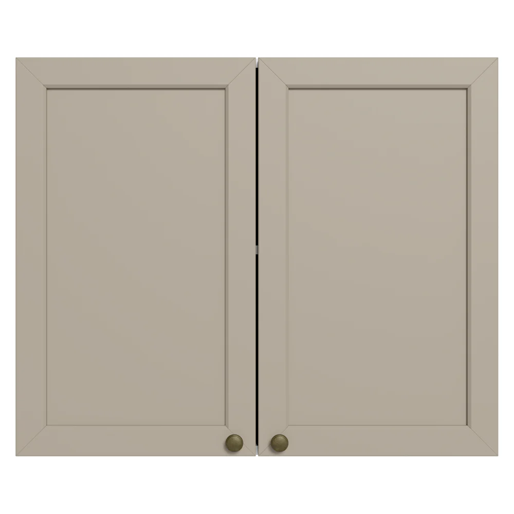 Armário Aéreo 80 cm 2 Portas Branco/Crema Vik Madesa - Image 11