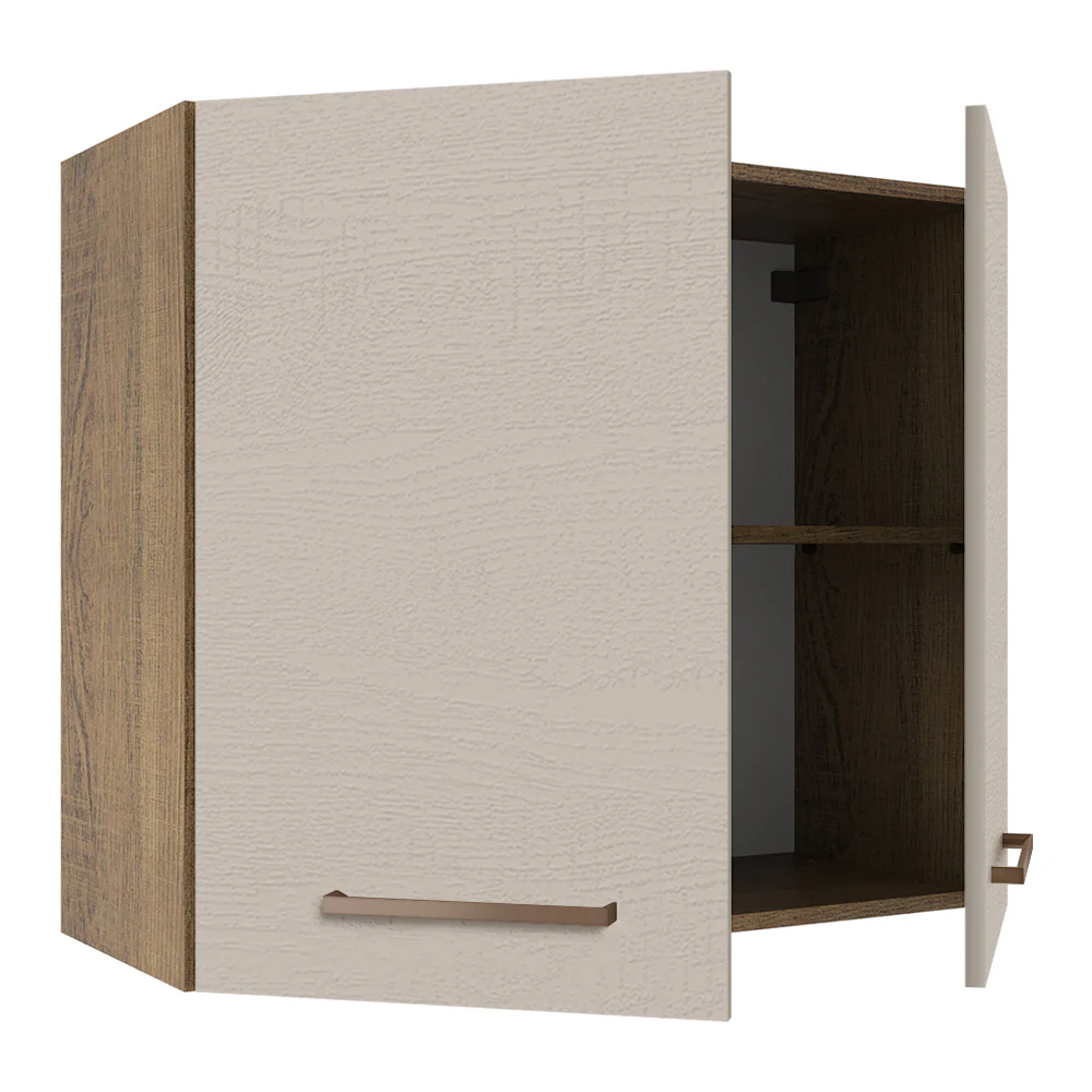 Armário Aéreo 80 cm 2 Portas Rustic/Crema Agata Madesa - Image 4