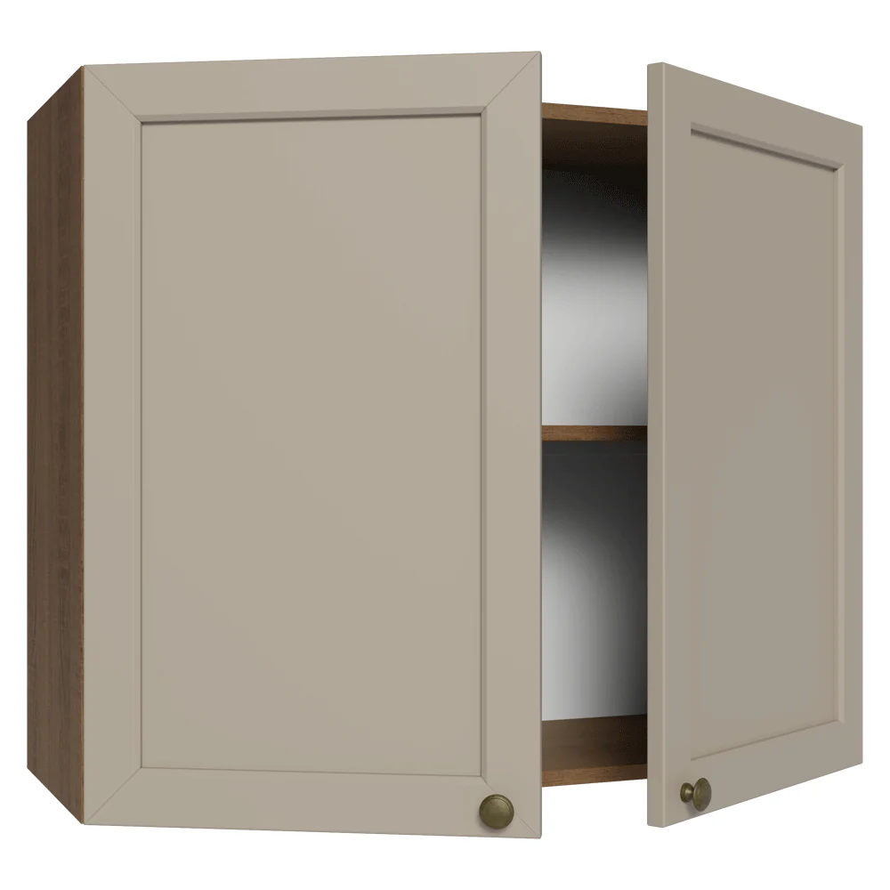 Armário Aéreo 80 cm 2 Portas Rustic/Crema Vik Madesa - Image 8