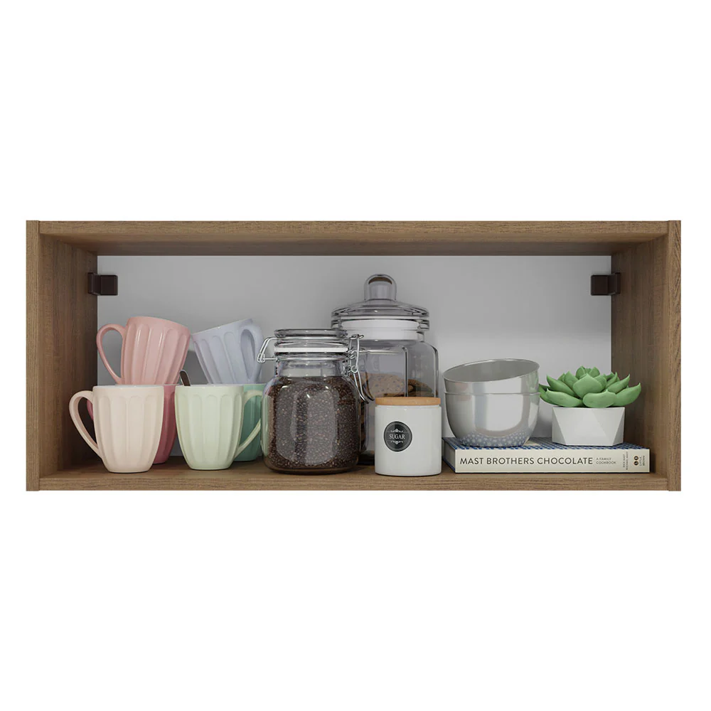 Armário Aéreo 80 cm Nicho Aberto para Cozinhas Lux, Glamy, Agata, Stella Rustic Madesa - Image 3