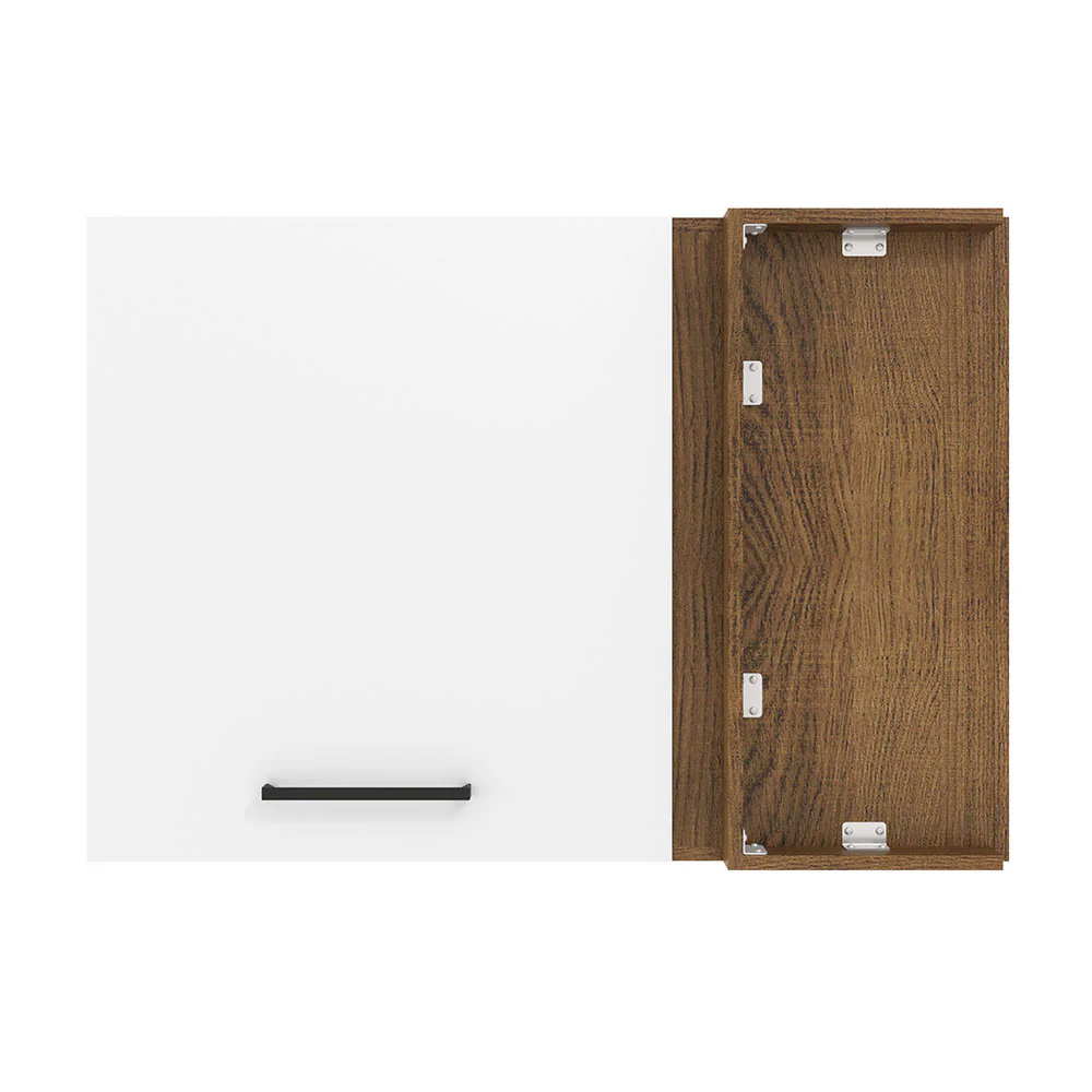 Armário Aéreo de Canto Madesa Agata 1 Porta Rustic/Branco - Image 7