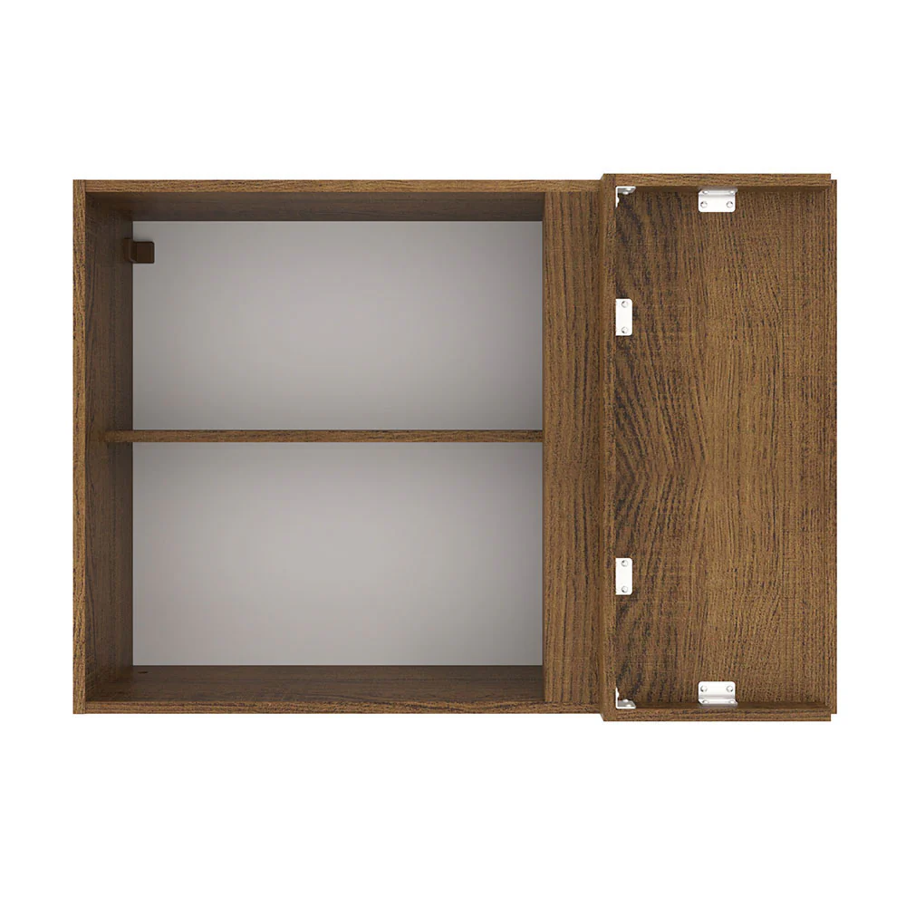 Armário Aéreo de Canto Madesa Agata 1 Porta Rustic/Branco - Image 8