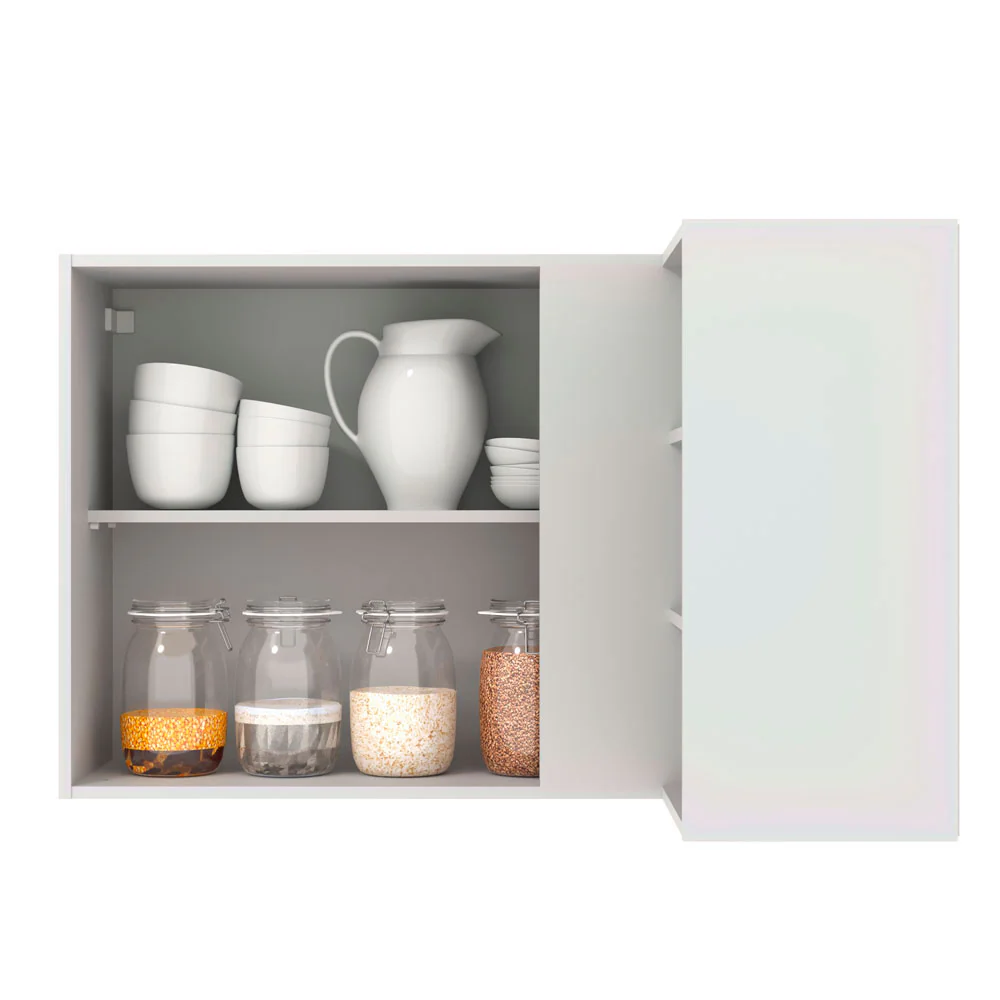 Armário Aéreo de Canto Madesa Glamy 1 Porta para linha de 60 cm de profundidade Branco - Image 3