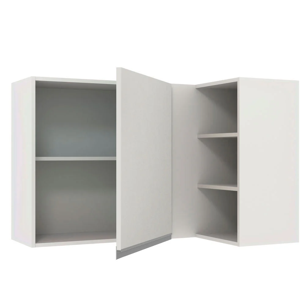 Armário Aéreo de Canto Madesa Glamy 1 Porta para linha de 60 cm de profundidade Branco - Image 4