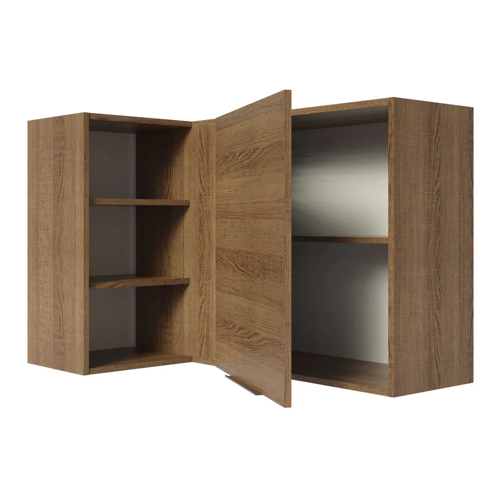 Armário Aéreo de Canto Madesa Stella 1 Porta para linha de 60 cm de profundidade Rustic - Image 4