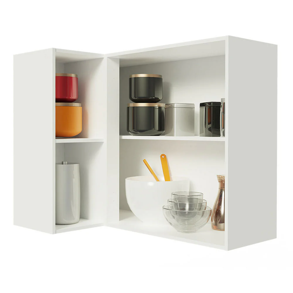 Armário Aéreo de Canto 100% MDF com Adega Branco Smart Madesa - Image 3