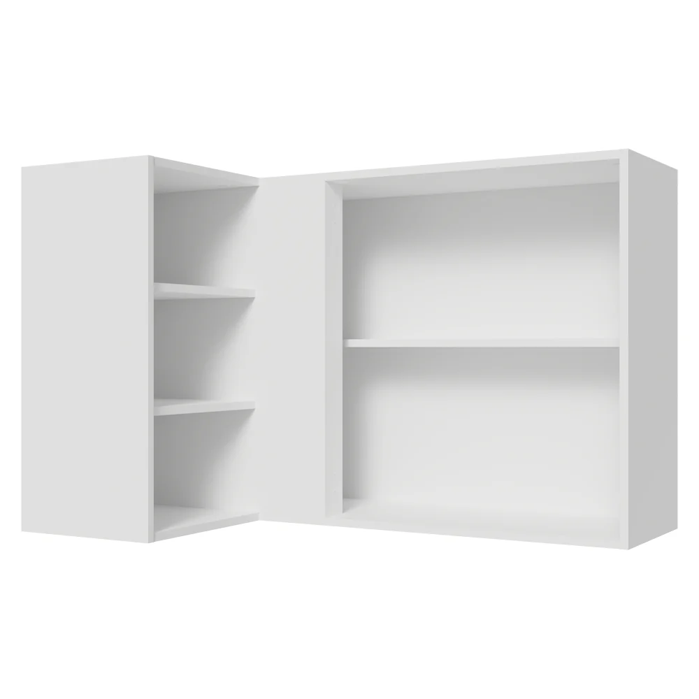 Armário Aéreo de Canto para Quarto 1 Porta e 3 Nichos Branco Neo Madesa - Image 6