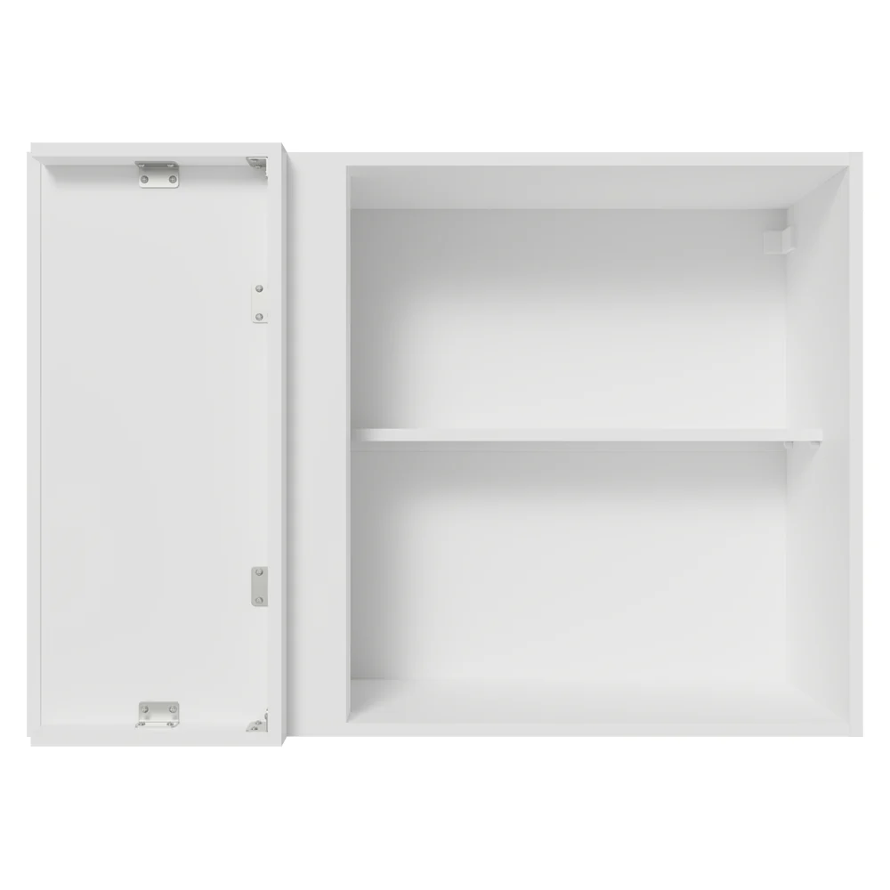 Armário Aéreo de Canto para Quarto 1 Porta Branco Neo Madesa - Image 6