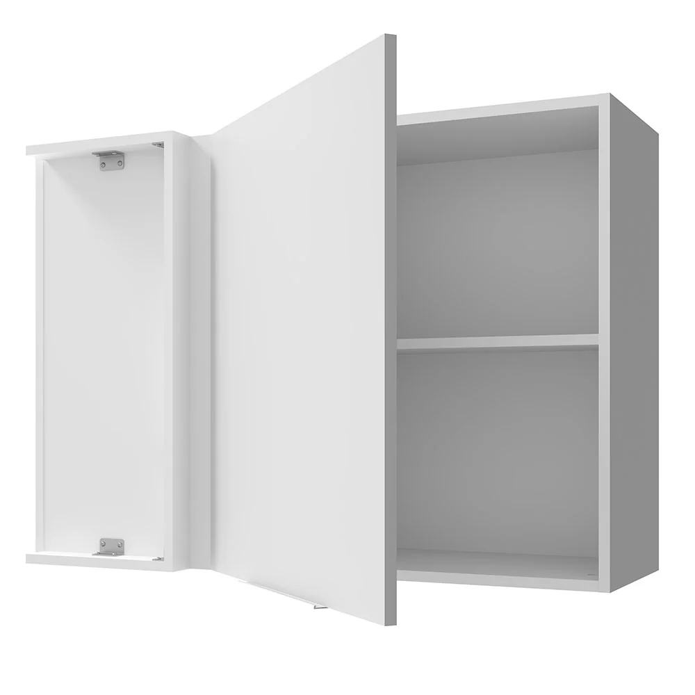 Armário Aéreo de Canto para Quarto 1 Porta Branco Neo Madesa - Image 7