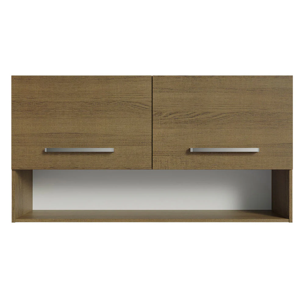 Armário Aéreo Cozinha 105cm 2 Portas 1 Nicho Rustic Emilly Madesa - Image 5