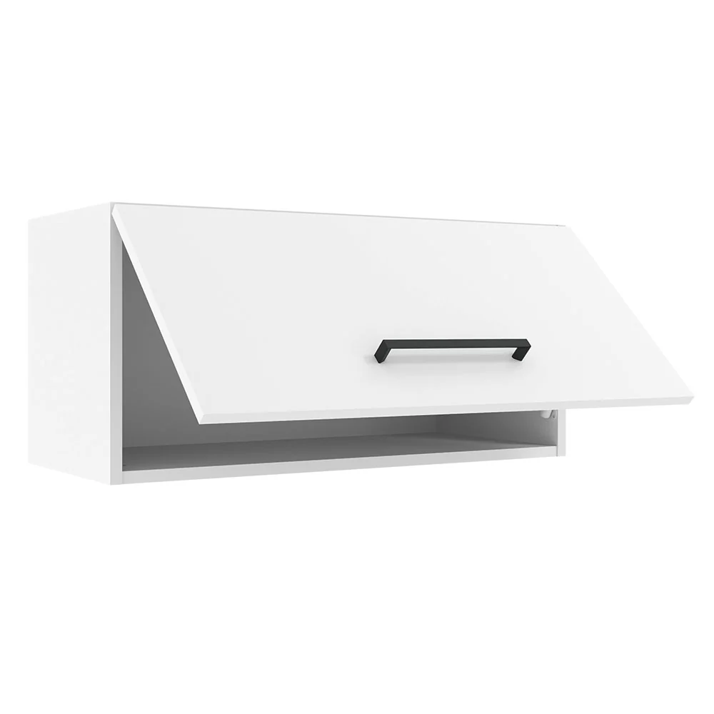 Armário Aéreo de Cozinha Madesa Agata 70 cm 1 Porta Basculante Branco - Image 4