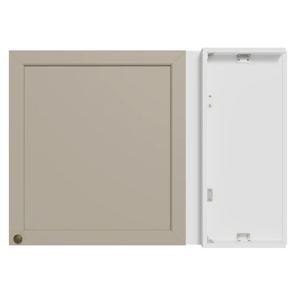 Armário Aéreo de Canto 1 Porta Branco/Crema Vik Madesa - Image 12