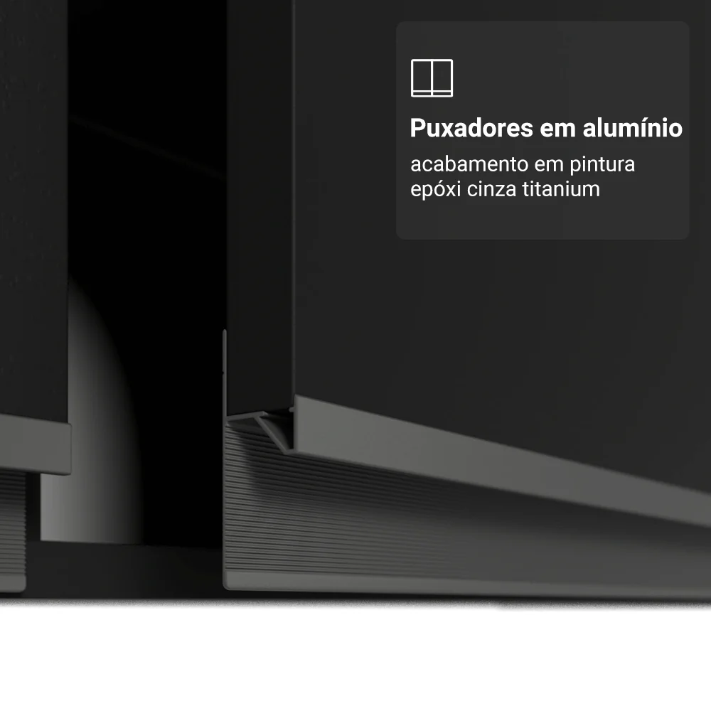 Armário Aéreo de Canto 1 Porta e Adega Preto Nice Madesa - Image 7