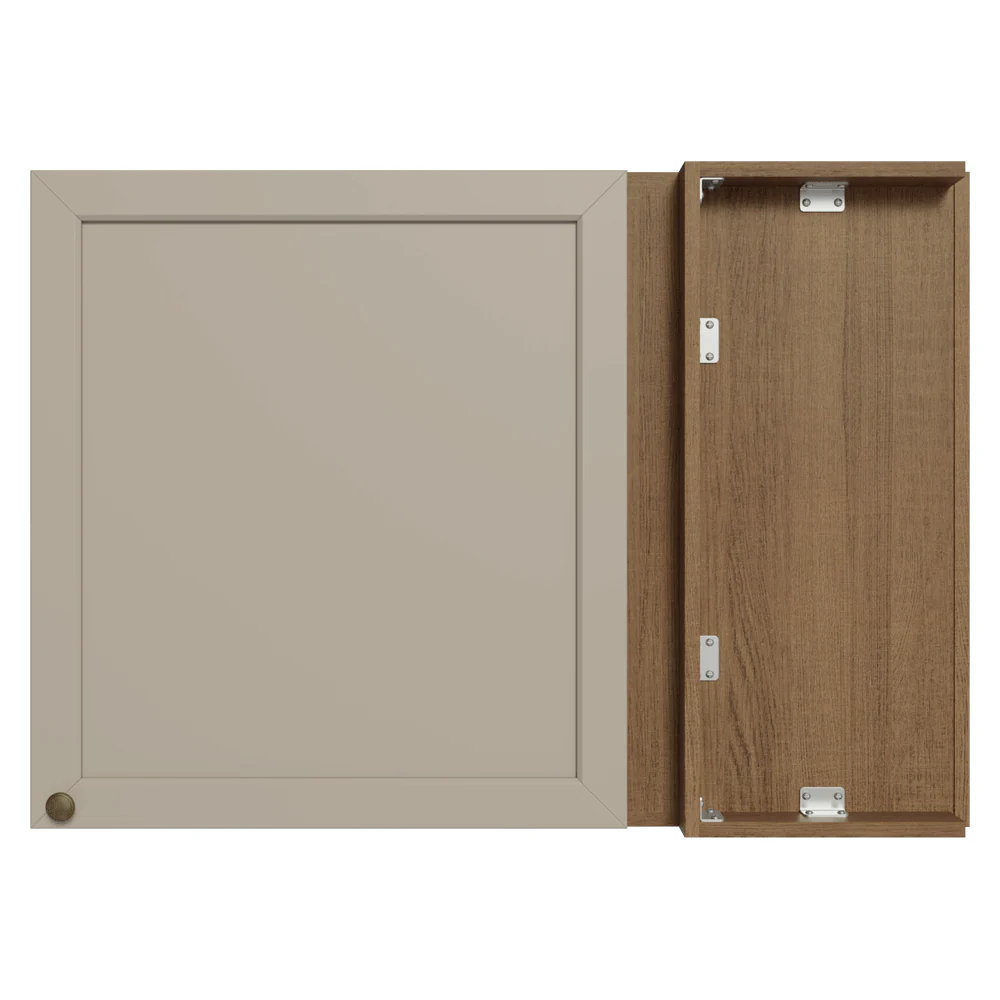 Armário Aéreo de Canto 1 Porta Rustic/Crema Vik Madesa - Image 12