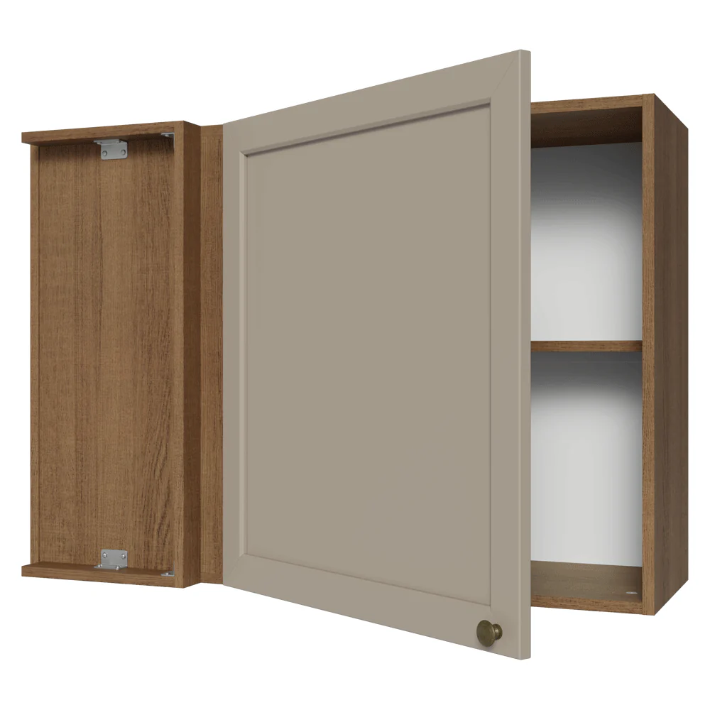 Armário Aéreo de Canto 1 Porta Rustic/Crema Vik Madesa - Image 8