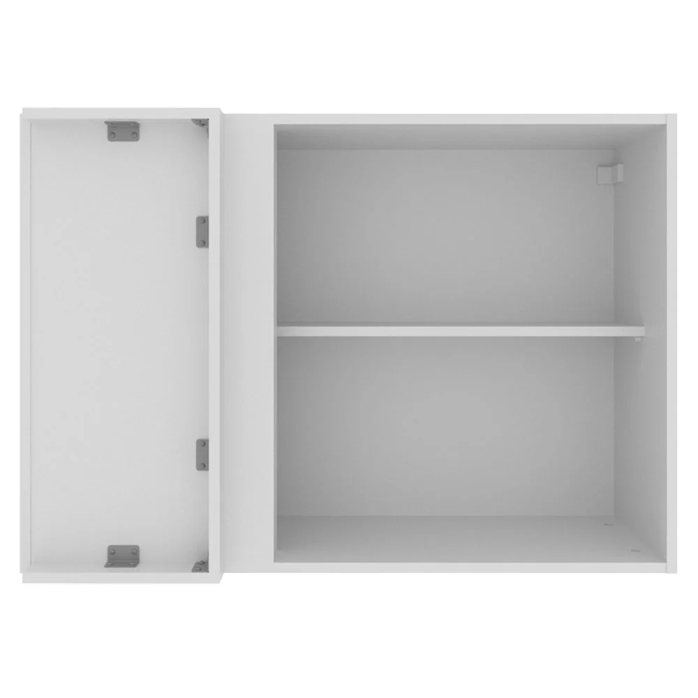 Armário Aéreo de Canto Madesa Acordes 100% MDF 1 Porta Branco/Rustic - Image 9