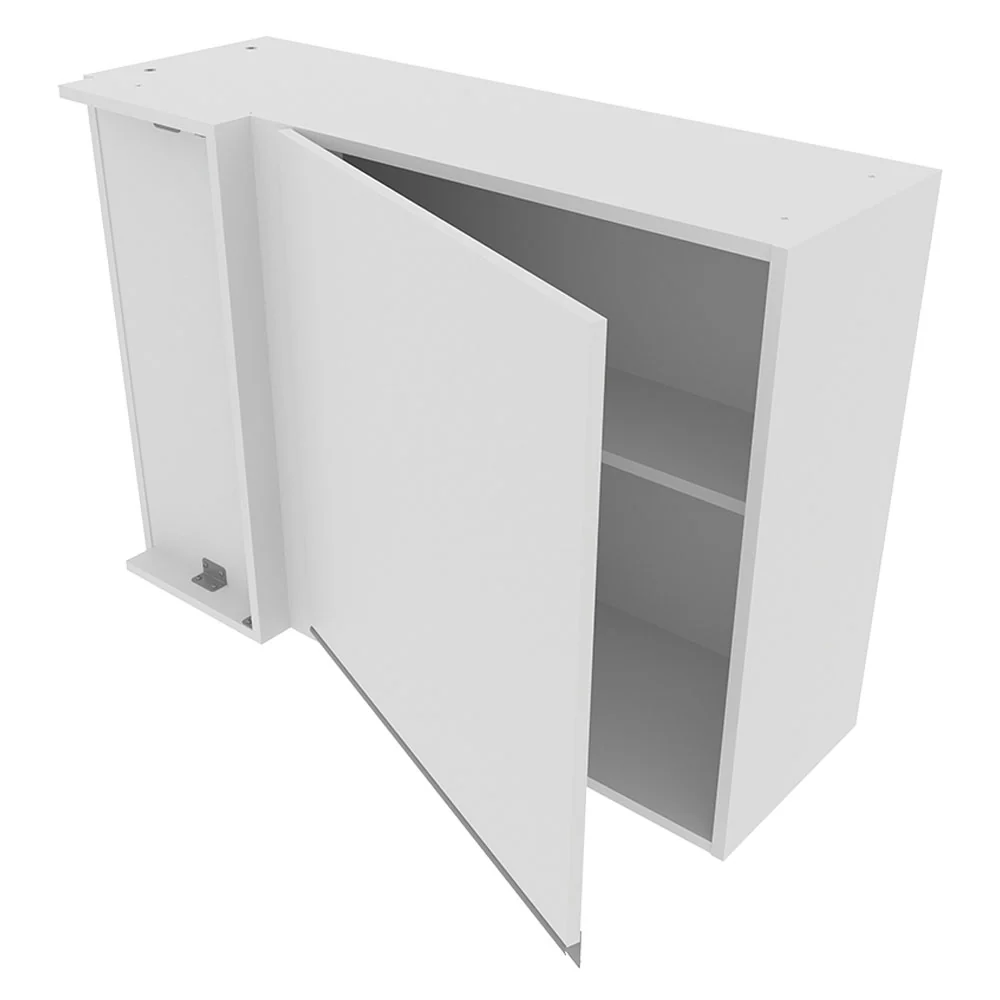 Armário Aéreo de Canto Madesa Glamy 1 Porta Branco - Image 4