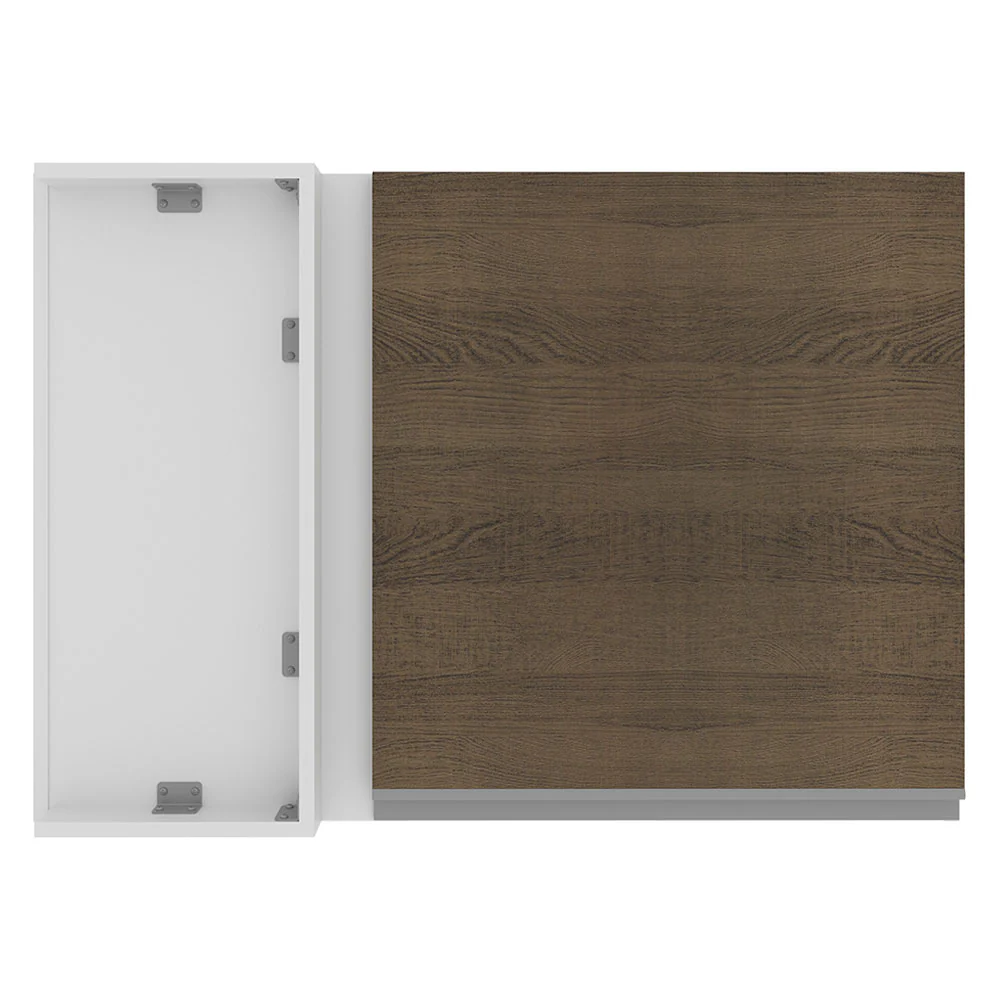 Armário Aéreo de Canto Madesa Glamy 1 Porta Branco/Rustic - Image 9
