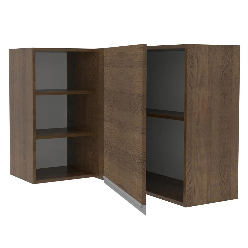 Armário Aéreo de Canto Madesa Glamy 1 Porta para linha de 60 cm de profundidade Rustic - Image 4