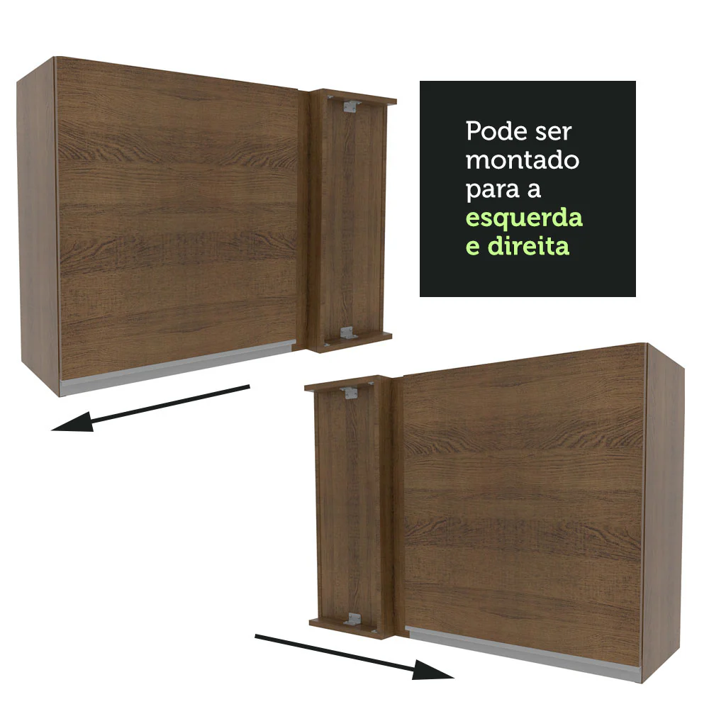 Armário Aéreo de Canto Madesa Glamy 1 Porta Rustic - Image 6