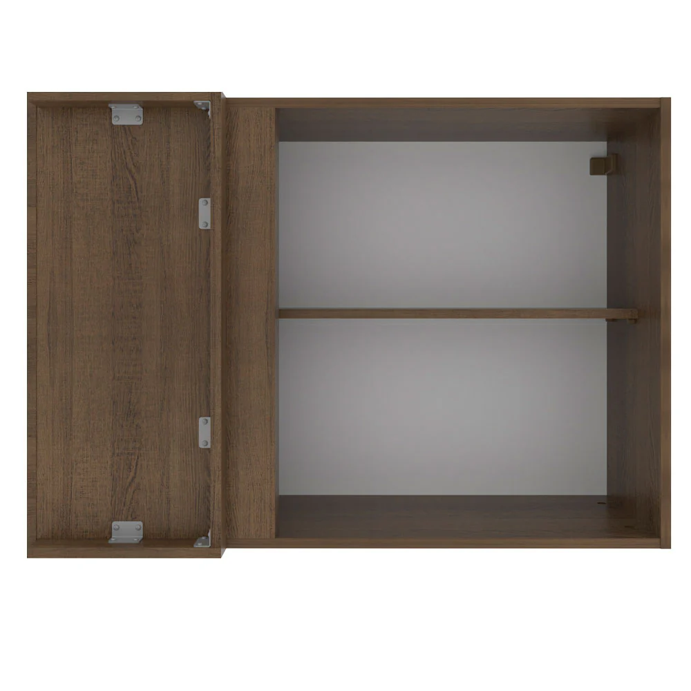 Armário Aéreo de Canto Madesa Glamy 1 Porta Rustic/Branco - Image 10
