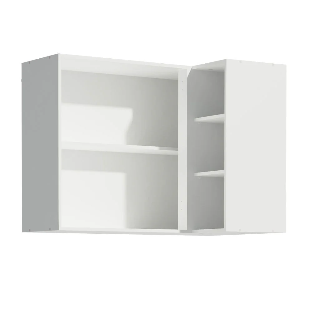 Armário Aéreo de Canto Madesa Reims 1 Porta e Adega Branco - Image 8