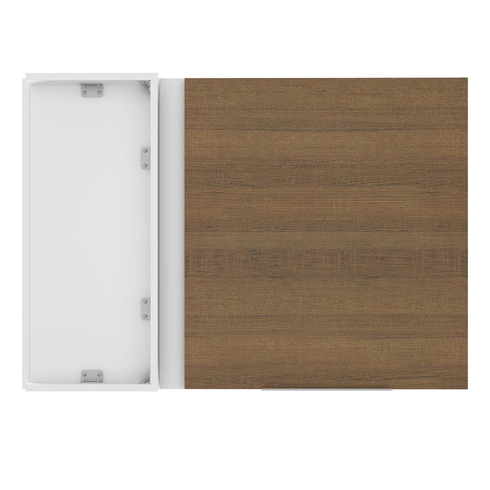 Armário Aéreo de Canto Madesa Stella 1 Porta Branco/Rustic - Image 9