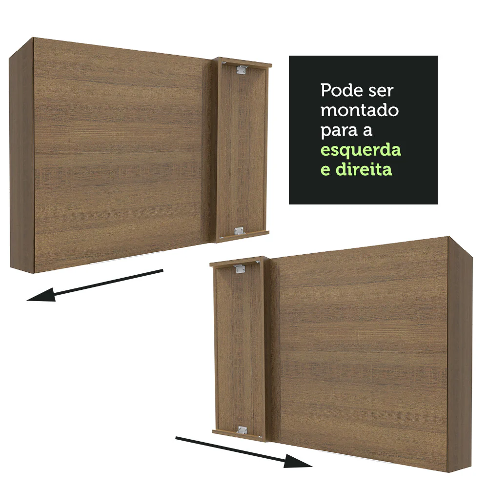 Armário Aéreo de Canto Madesa Stella 1 Porta Rustic - Image 6