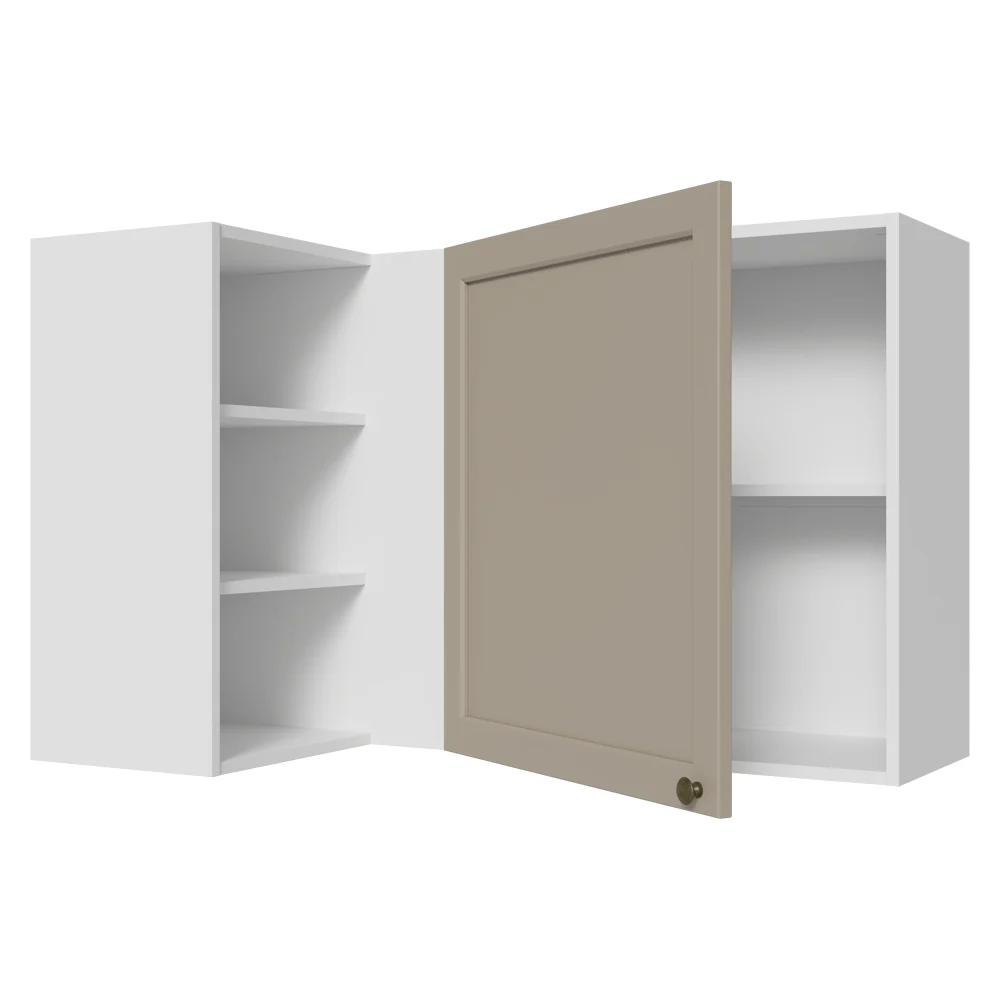 Armário Aéreo de Canto Para Linha 60 cm de Profundidade Branco/Crema Vik Madesa - Image 8