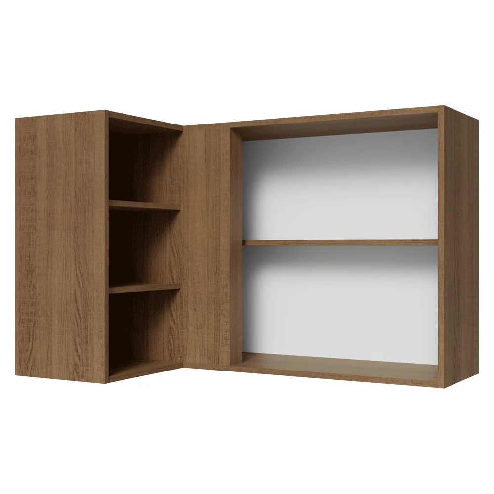 Armário Aéreo de Canto Para Linha 60 cm de Profundidade Rustic/Crema Vik Madesa - Image 11