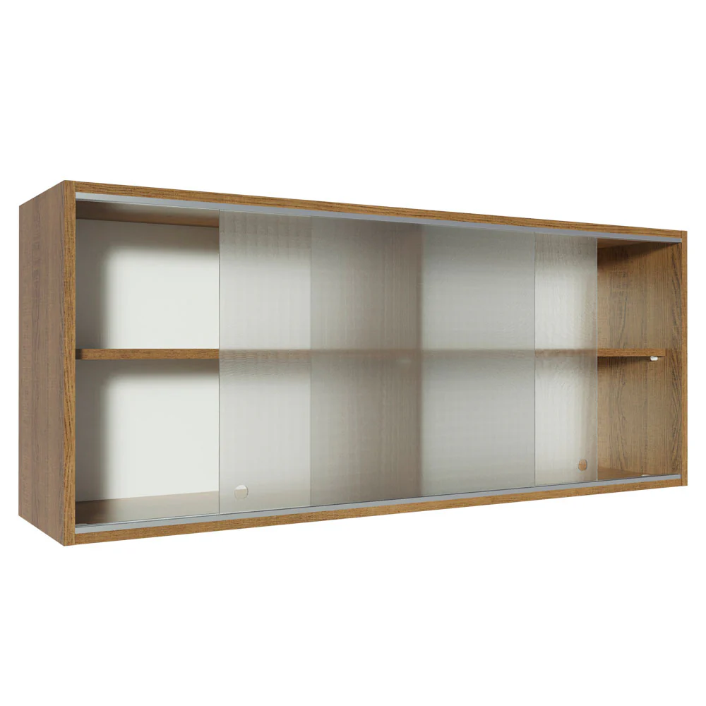 Armário Aéreo Madesa 2 Portas de Correr de Vidro para Cozinhas Glamy, Lux e Reims Rustic - Image 4