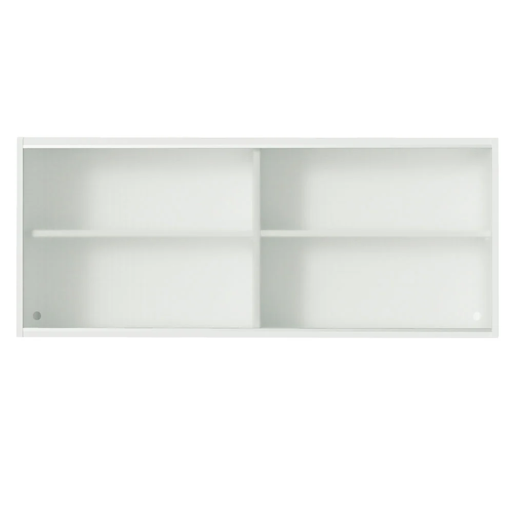 Armário Aéreo Madesa 2 Portas de Correr de Vidro para Cozinhas Glamy, Lux e Reims Branco - Image 6