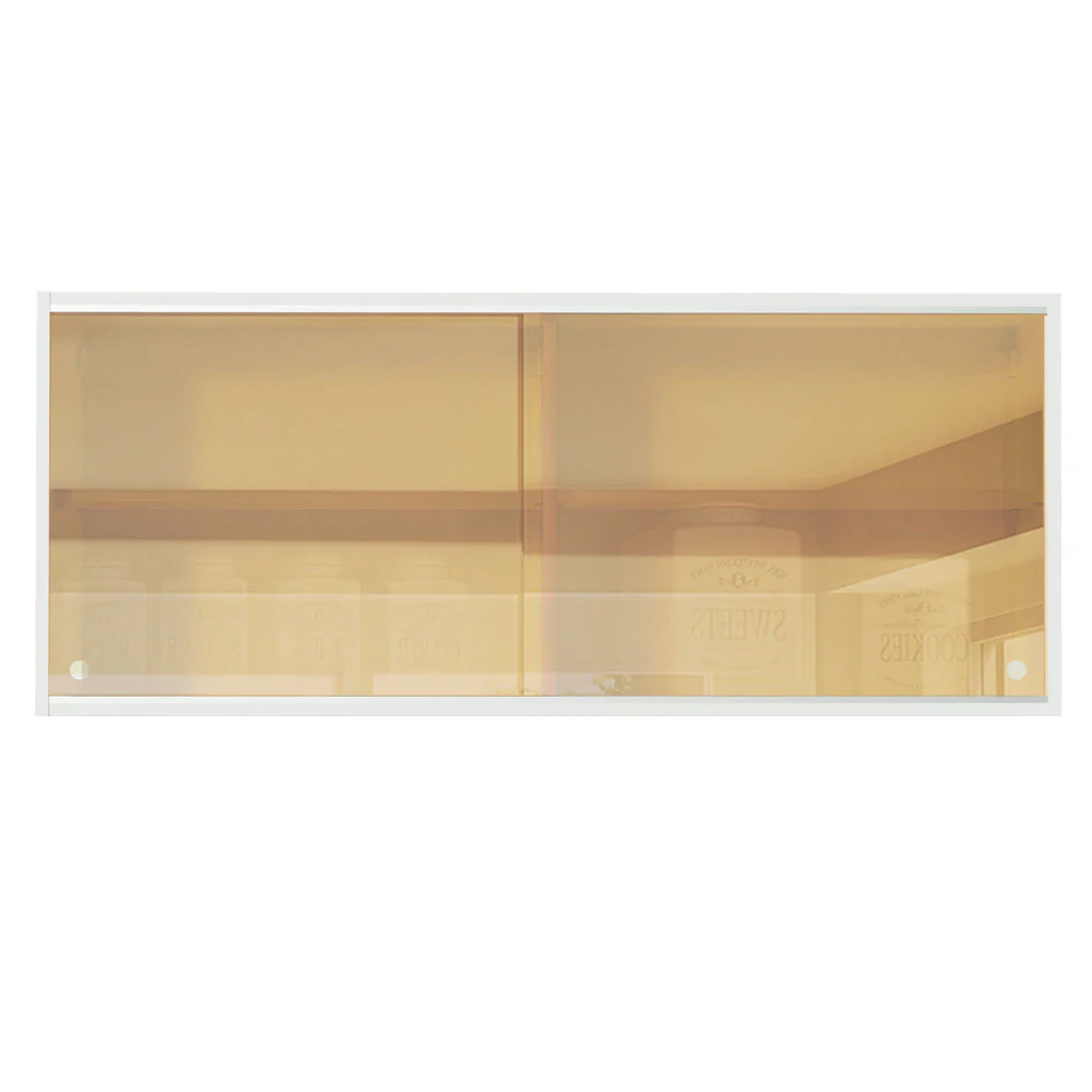 Armário Aéreo Madesa 2 Portas de Correr Vidro Reflex para Cozinhas Glamy, Lux, Agata e Reims Branco - Image 5