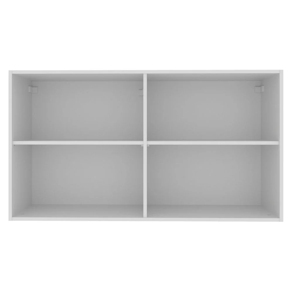Armário Aéreo Madesa Acordes 100% MDF 120 cm 2 Portas Vidro Reflex Branco/Rustic - Image 9