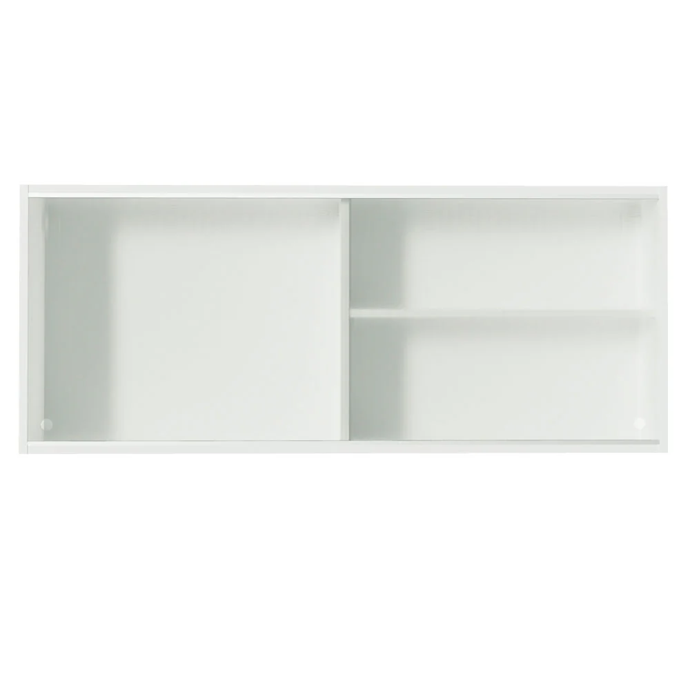 Armário Aéreo Madesa Acordes 100% MDF 2 Portas de Correr de Vidro Branco - Image 6