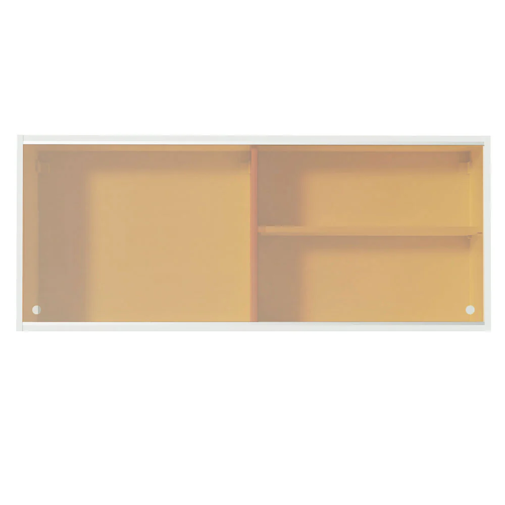 Armário Aéreo Madesa Acordes 100% MDF 2 Portas de Correr de Vidro Reflex Branco - Image 5