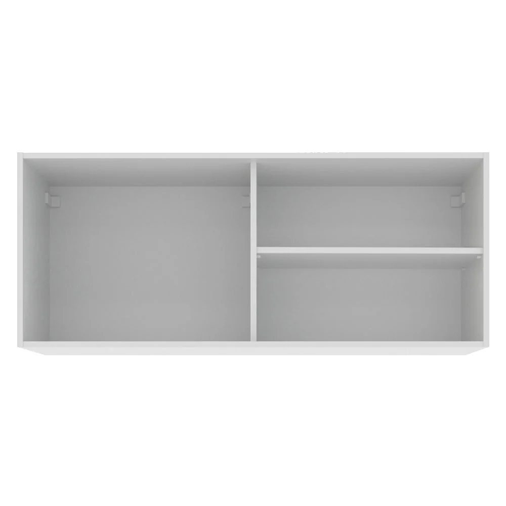 Armário Aéreo Madesa Acordes 100% MDF 2 Portas de Correr de Vidro Reflex Branco - Image 6