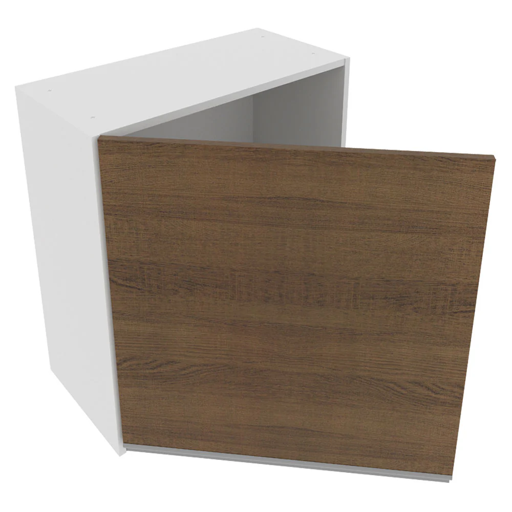 Armário Aéreo Madesa Acordes 100% MDF 60 cm 1 Porta Branco/Rustic - Image 4