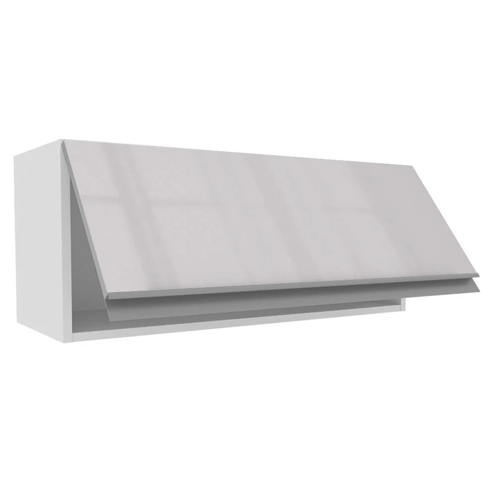 Armário Aéreo Madesa Acordes 100% MDF 80 cm 1 Porta Basculante Branco Brilho - Image 3